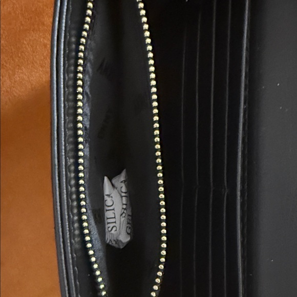 DKNY Black Chevron Quilted Wristlet - Picture 7 of 10